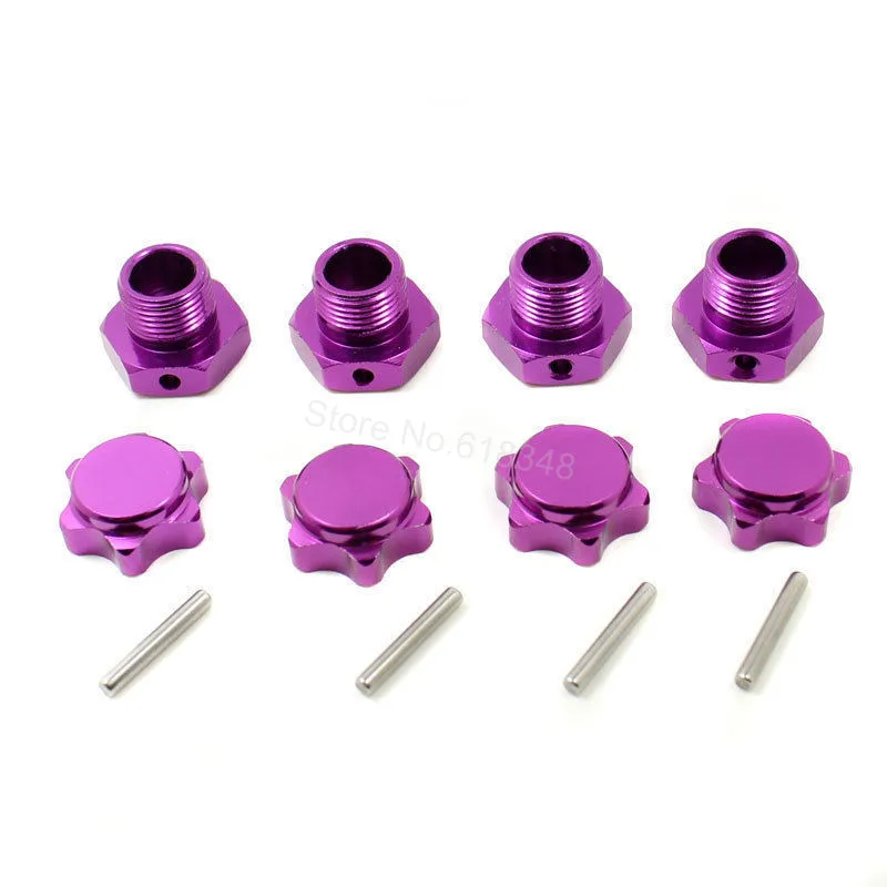 purple 50 компл./лот HSP 1/8 адаптер для шин гайка колеса с шпильки 17 мм для радиоуправляемых моделей RC автомобиль Запчасти - Цвет: purple