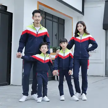 

Family Clothing Set Mother Daughter Matching Suits Parent-child Tracksuit Kids Dad Mom Coat Pants Sports Wear Family Outfits
