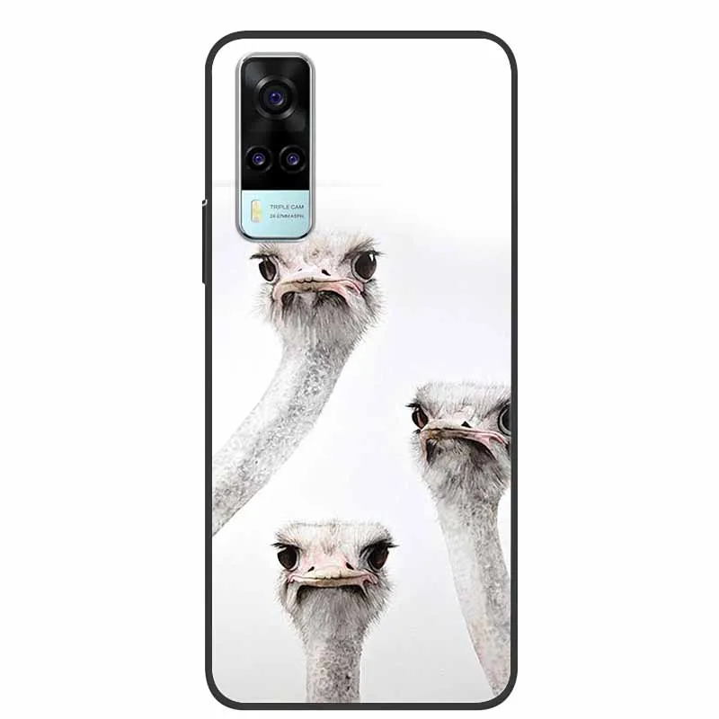 Cute Cartoon Shockproof Soft Silicone TPU Back Cover - Enhanced Protection and Style