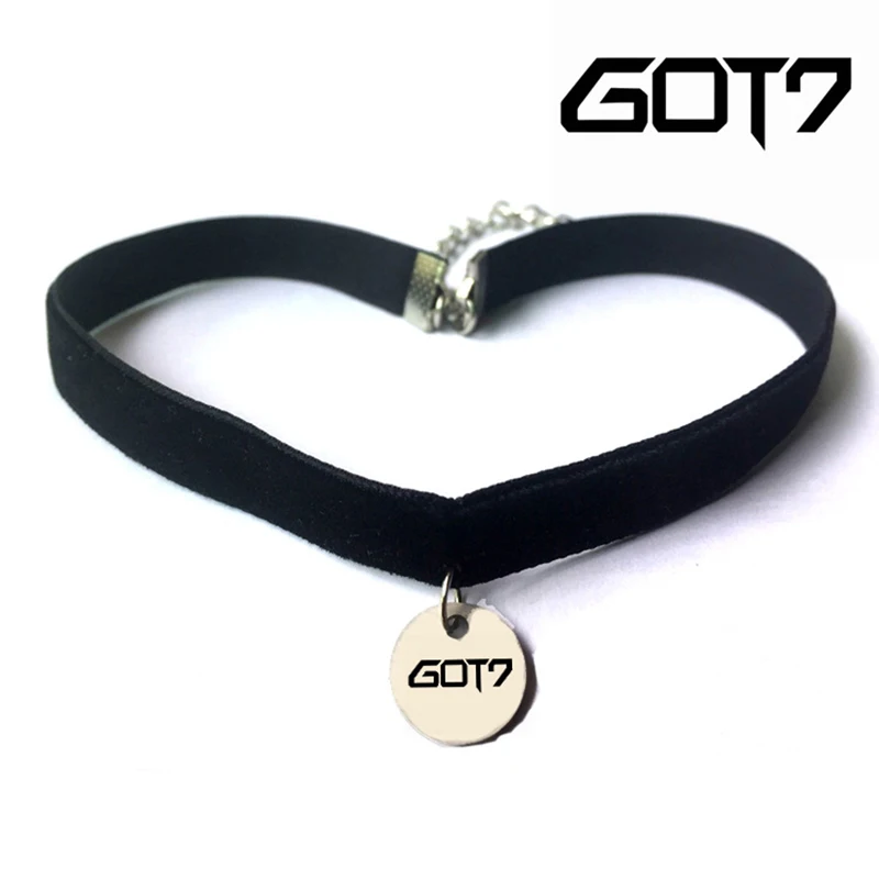 Kpop EXO кожаное ожерелье-чокер GOT7 TWICE BLACKPINK MOSAT X, ожерелье с подвеской, подарки для фанатов