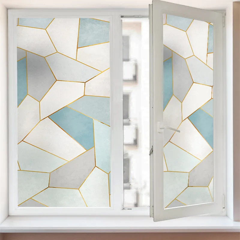 Landscape pastoral pattern window frosted glass sticker opaque toilet anti-lighting bathroom film anti-peep shading window paper window film window privacy film window tint sticker