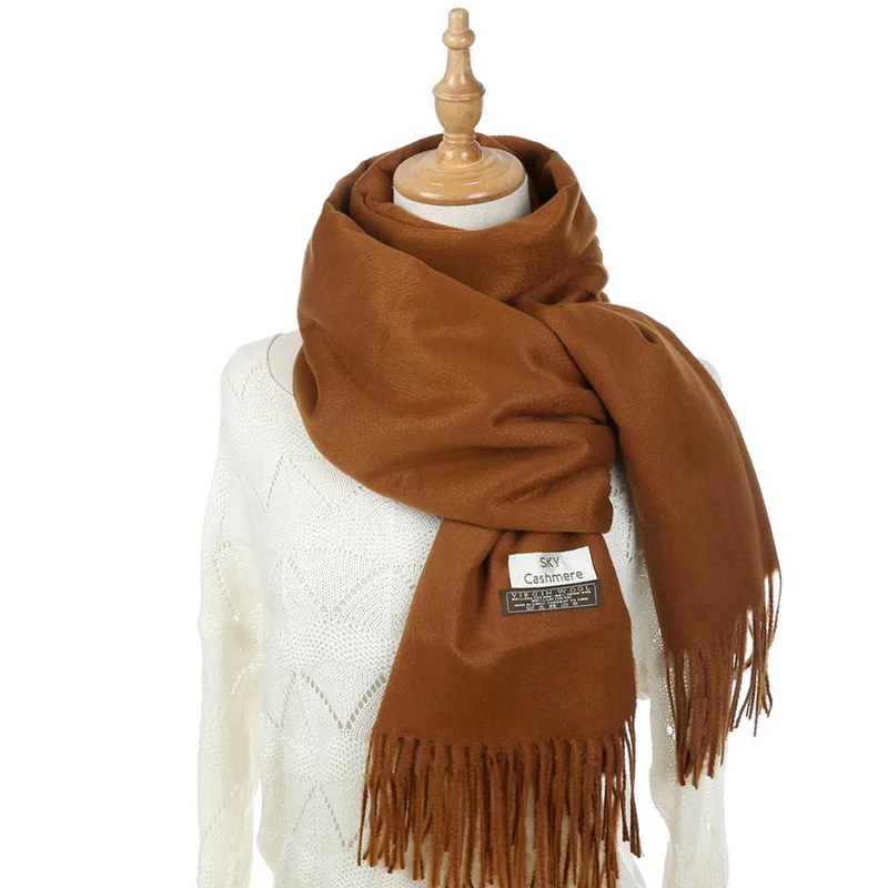 Осень и зима искусственный кашемир шарф женский Универсальный пары Теплый ультра большой платок двойного назначения шарф