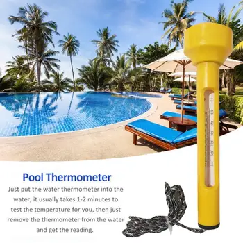 

Water Thermometer Durable Portable Floating Buoy Thermometer Pool Temperature Monitor Device for Swimming Pools Spas Hot Tubs