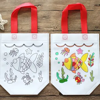

Antistress Educational Toys for Kids Puzzles DIY Environmental Protection Graffiti Bag Baby Hand Painting Coloring Drawing Toys