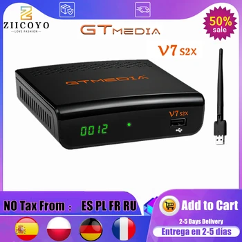 

New Arrival GTMEDIA V7S2X HD 1080P Support DVB-S/S2/S2X AVS+,VCM/ACM/multi-stream/T2MI Support BISS auto roll update from V7S HD
