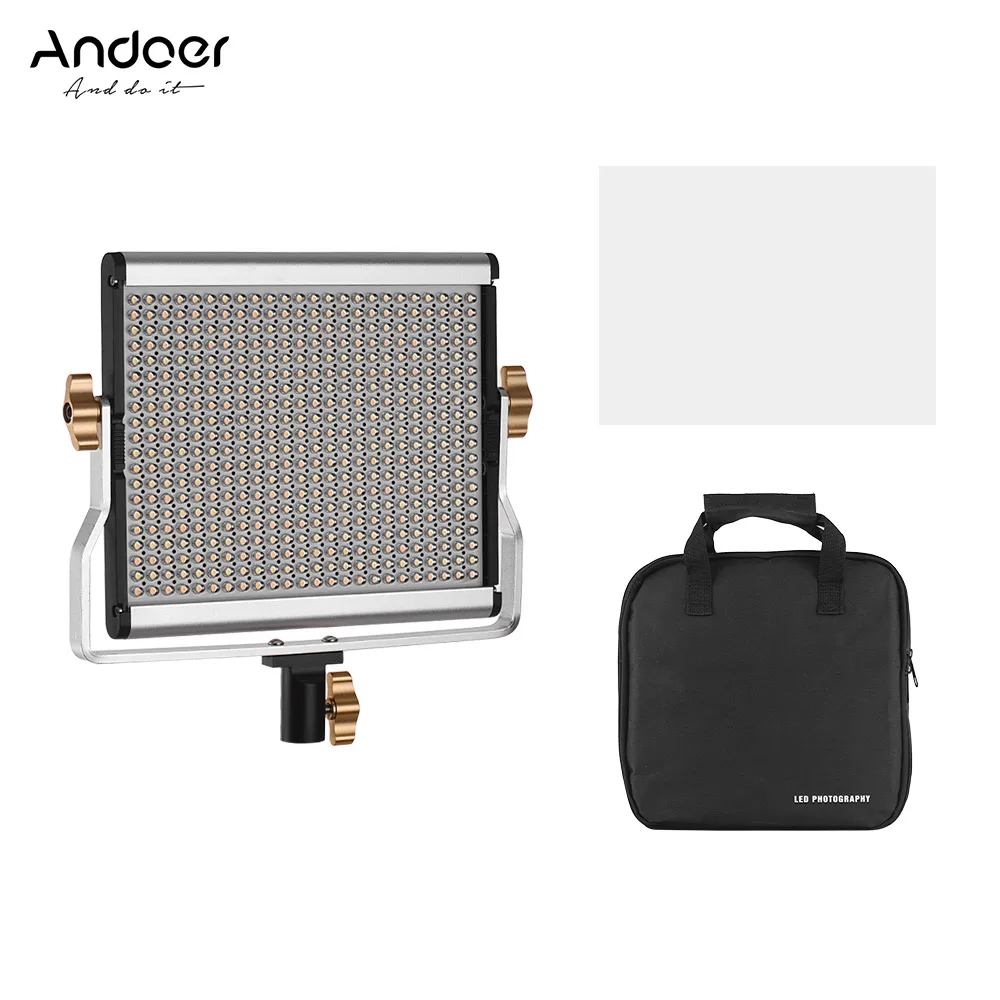 Andoer портативный светодиодный светильник 480 бусин 3200-5600K с регулируемой яркостью светодиодный светильник для видеосъемки в студии