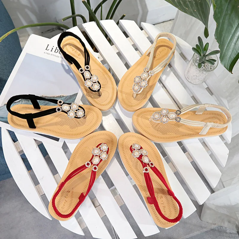 

2019 Summer New Style Korean-style Split Toe Sandals Versatile Anti-slip Wear-Resistant Flat Comfortable Sandals Students Thick