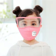 Maschera lavabile riutilizzabile con filtro e visiera staccabile protezione tinta unita maschera traspirante carina per bambini