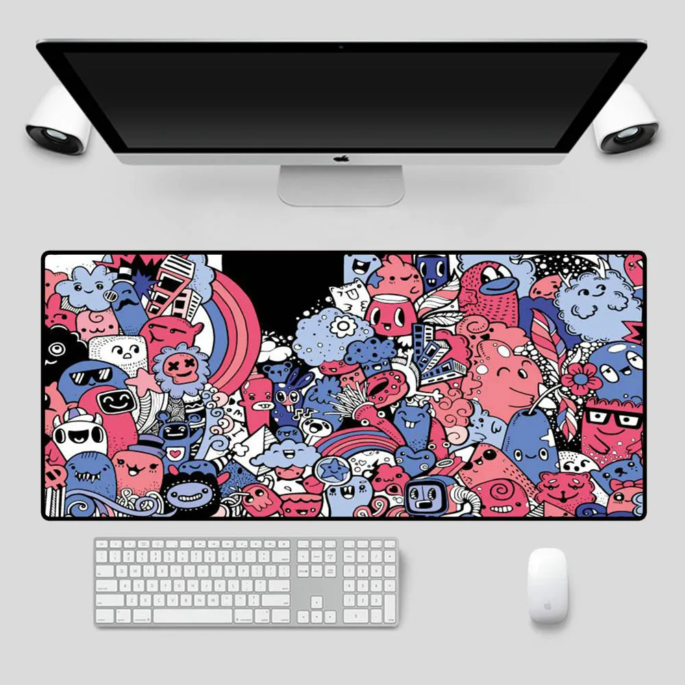 

Mairuige Graffiti Big Mouse Pad Computer Notebook Office Keyboard Animation Mouse Pad Game Console Accessories Mouse Pad