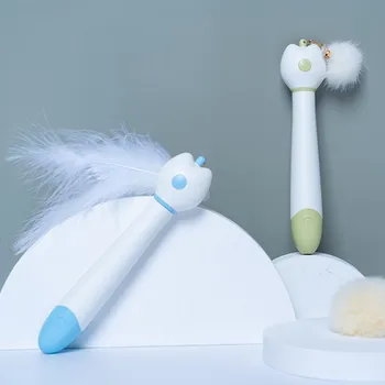 

Laser Light of The Cat from The Pet Interactive Toy Flexible Cat Toy Telescopic Feather Rod