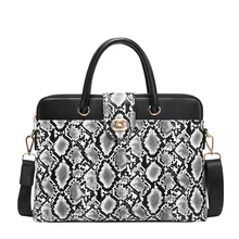 Новинка, Женский деловой портфель для ноутбука, женская сумка из искусственной кожи на плечо, 13, 14 дюймов, Женская портативная офисная сумка для ноутбука