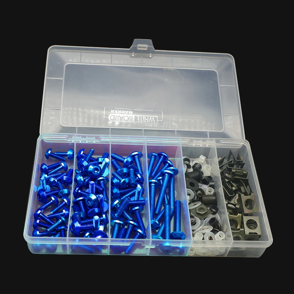 

Universal Motorcycle Full Fairing Screws Kit Body moto cover Bolts Nuts FOR kawasaki ninja 300 fairing husqvarna ducati 848 evo