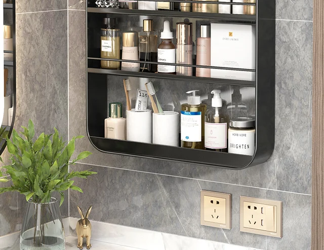 Invisible' Bathroom Organizer Wall Mounted or Free-Standing Luxury