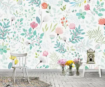 

CJSIR Custom Papel De Parede Mural Wallpaper Painting Living Room TV Sofa Bedroom Abstract Leaf Plant Wall Paper Home Decor