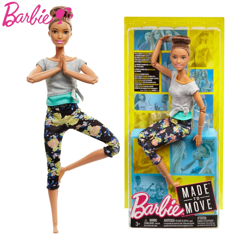 Original Barbie Dolls Sport Yoga Gymnastics Fashion 22 Joints Made To Move  Boneca Brinquedos Girls birthday gift Toys FTG82