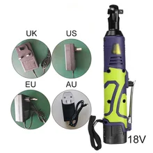 powerful 18V engine 3/8 Inch 50n.m Rechargeable Wireless Electric Ratchet Wrench 110-240V with US/UK/EU/AU Charger & Battery