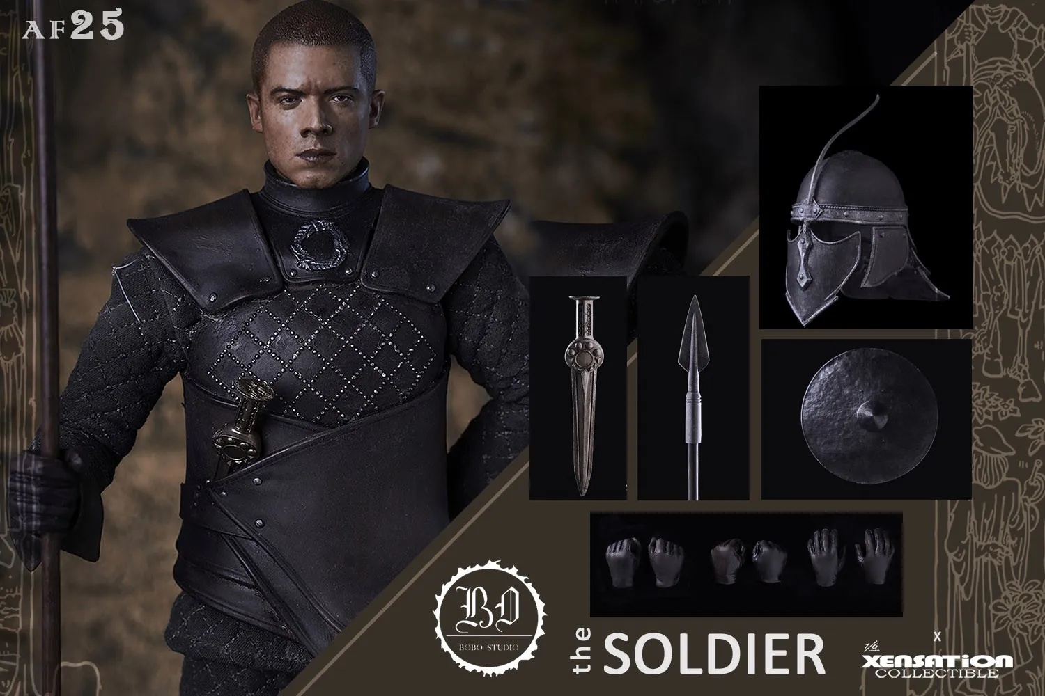Коллекционная экшн-фигурка Xensation X BoBo Studio AF25 The Unsullied Solider Grey Worm 1/6 | Игрушки и хобби