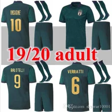 19 20 комплект для взрослых Италия 3-я футбольная майка uropean Cup сборная Италии BONUCCI IMMOBILE INSIGNE Third football jersey