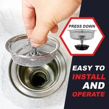 

Stainless Steel Sink Replacement Filter Kitchen Anti Clogging Sink Strainer Stopper Drain Hole Kitchen Sink Accessories