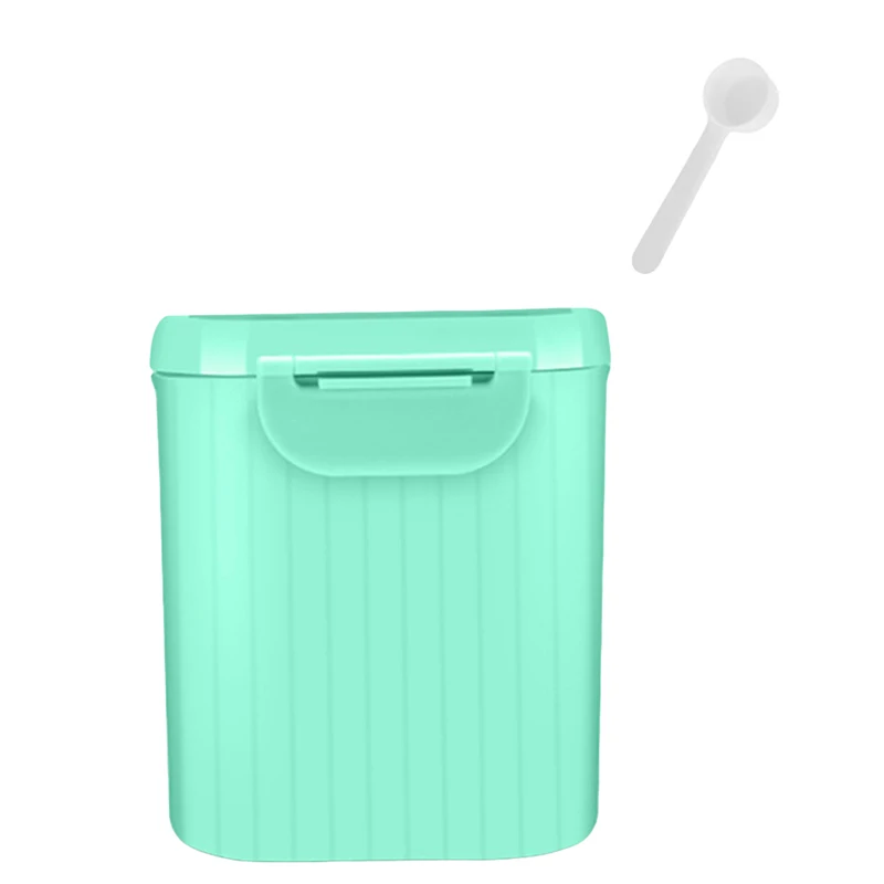 Детская коробка для хранения сухого молока, контейнер для хранения сухого молока, банки для пищевых продуктов, пластиковые однослойные Детские принадлежности - Цвет: geen -L