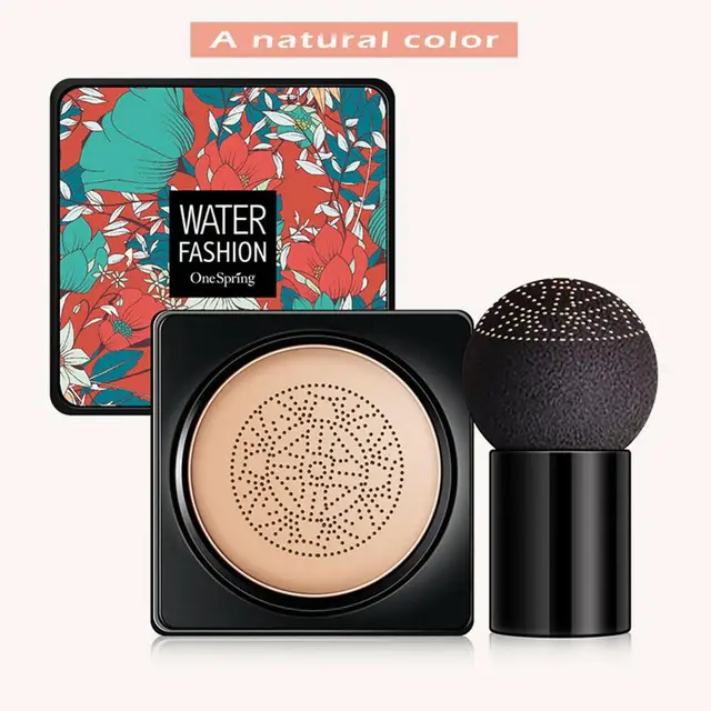 Air Cushion Foundation Mushroom Head CC Cream Concealer Whitening Moisturizing Brighten Face Base Tone Makeup Cosmetic Kосметика A natural color