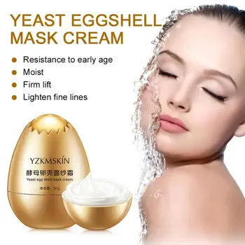 

Yeast Eggshell Mask Cream Peel-Off Facial Cream Firming Anti-Aging Whitening Mask Cream Yeast Hydrating Moisturizing Mask TSLM1