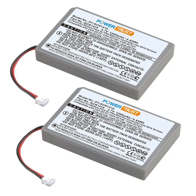 KCR1410 Battery for Sony PS4 Pro Slim Pro Controller New 2016 Verison CUH-ZCT2 CUH-ZCT2E CUH-ZCT2J CUH-ZCT2K CUH-ZCT2M CUH-ZCT2U 2Battery