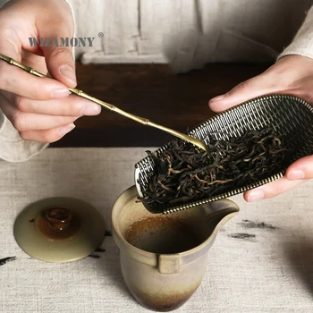 

WIZAMONY Purely Handmade tea set bamboo chaze tea spoon Needle set chinese kung fu tea accessories six gentlemen