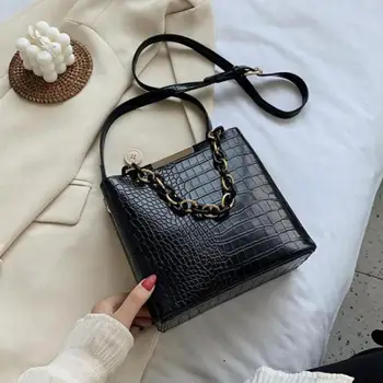 

Crocodile Pattern Small Pu Leather Women Shoulder Bag 2020 Women Bucket Bag Brand Design Mini Lady Crossbody Bag Travel Handbag