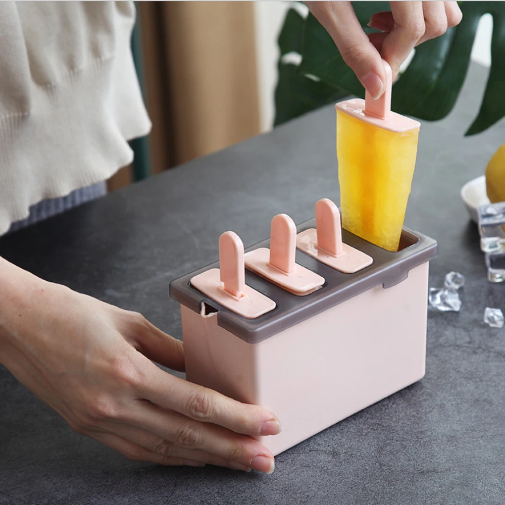 Креативная Мути-форма Мороженое Поп форма 4 цвета Popsicle Box DIY пластиковые инструменты для мороженого