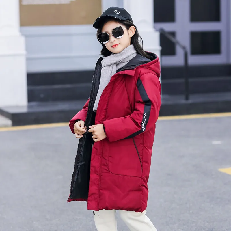 

Children down Jacket Cotton-padded Clothes Girls Mid-length GIRL'S Childrenswear 19 New Style Men's Big Kid Warm Winter in Big K