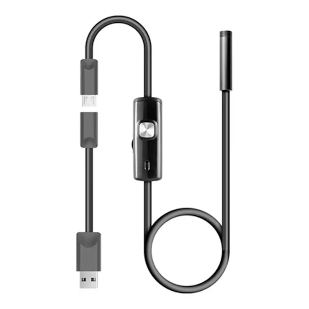 

1M 1.5M 5.5mm Endoscope IP67 Waterproof Inspection Borescope Camera Camera Flexible for Android PC Notebook 6LEDs Adjustable