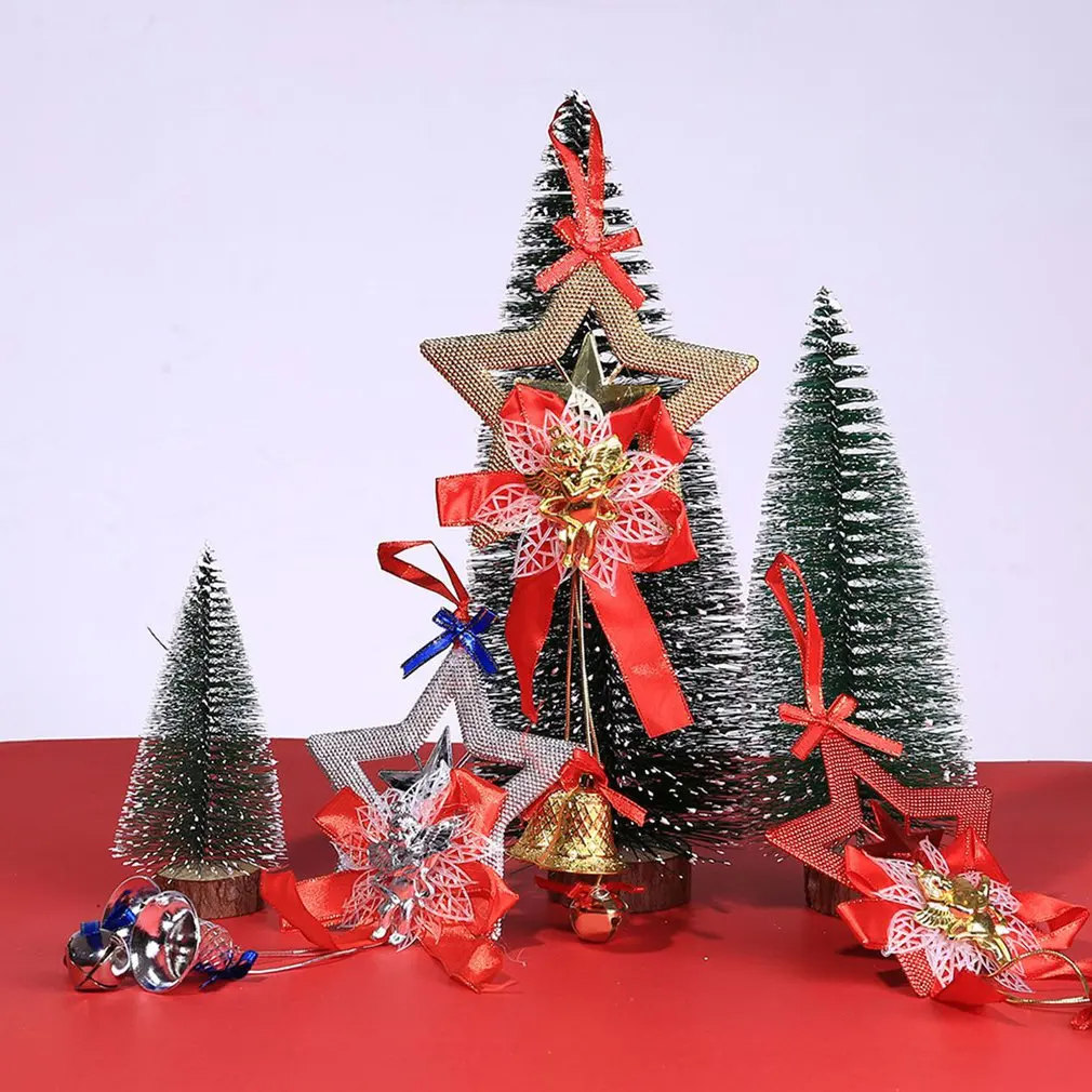 Новые рождественские украшения Рождественская елка большой галстук-бабочка колокольчик большой бант Мини Рождественский Декор дисплей колокольчик