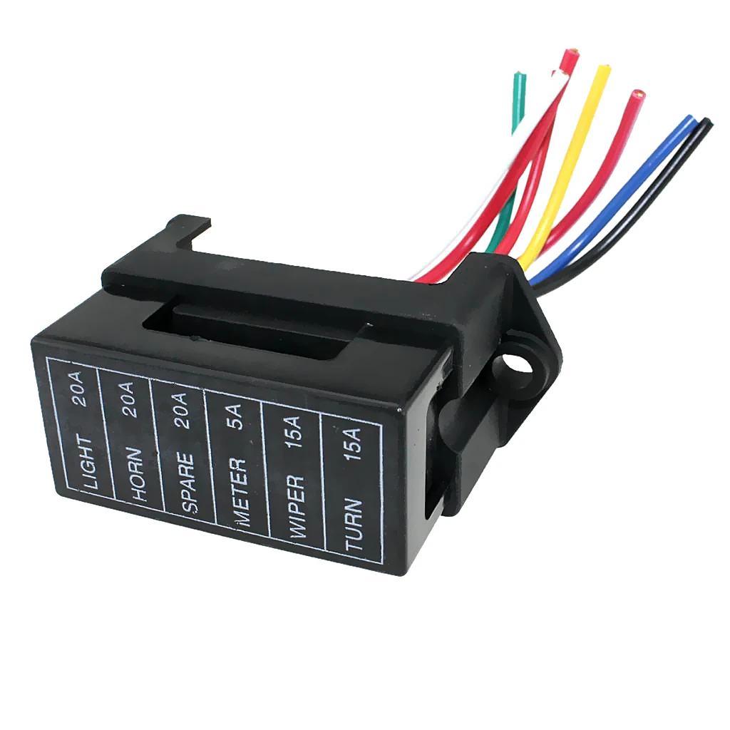 6 Via 32V Medium Size Block Fuse Box Support ATC ATO For Automobilo Boat
