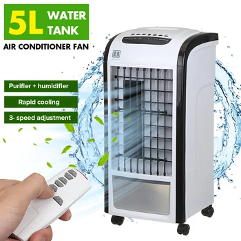 

Mobile Water Air Conditioner Water Cooling Stand Fan Indoor Home Air Conditioning Fan Humidifier with Remote Control Summer