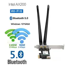 3000 Мбит/с двухдиапазонный 2,4 г/5 г 802.11ax PCIE беспроводной WLAN Wifi сетевой адаптер Wifi 6 AX200NGW для рабочего стола с BT 5,0 MU-MIMO