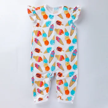 

Infant Baby Ice Cream Lollipop Kids Jumpsuit Children Cotton Sleeveless Climb Clothes Girl Boy Bodysuit