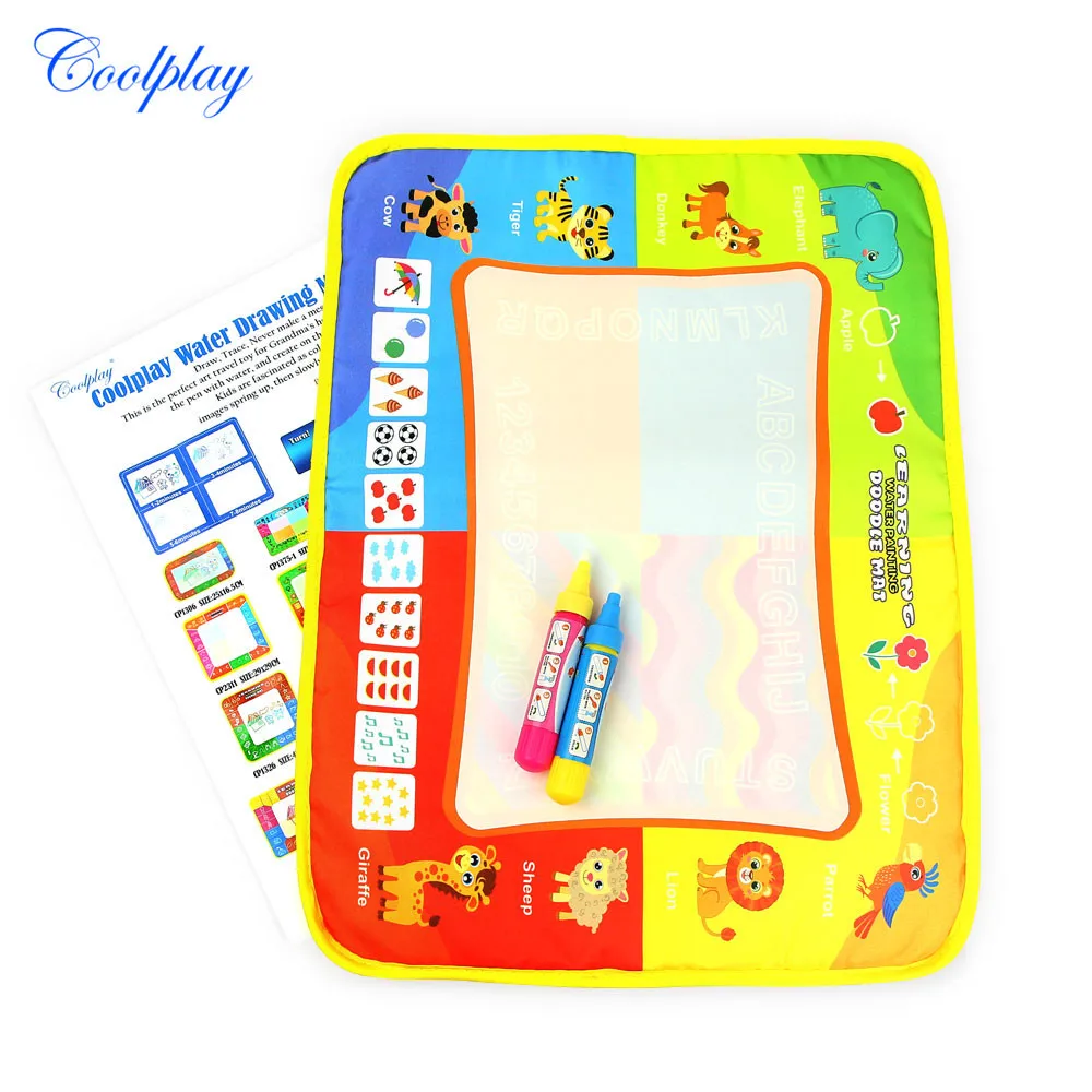 

Children Magic Rainbow Water Canvas shui hua tan Educational Toy Graffiti Painted Doing Homework Blanket 40*30 Cm