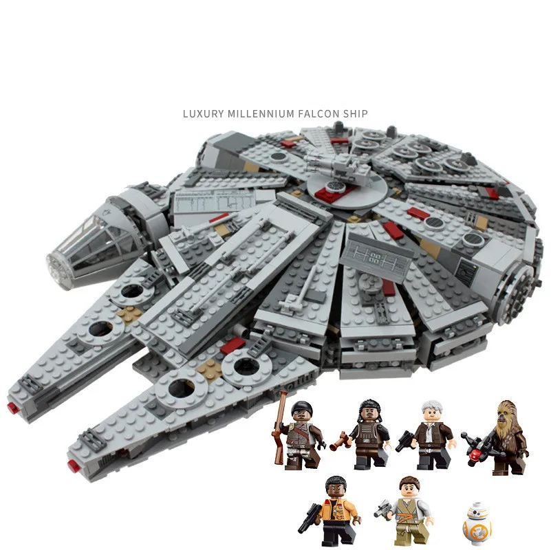 

1381pcs Building Blocks Compatible with Legoingly 75105 Starwarsly Series Millennium Force Awakens Falcon 69900 for Children