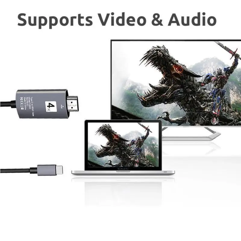 ABKT-type-C USB-C HDMI Кабель-адаптер 4K UHD USB 3,1 для S8 S9 Plus note 2 м