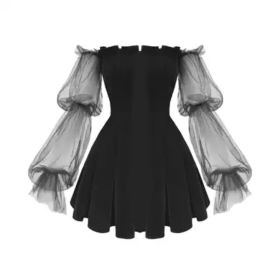 black off the shoulder sundress