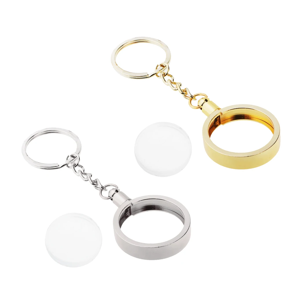 Coin Keyring Pendant Keychain Commemorative Coin Key Ring Creative Gift 27mm