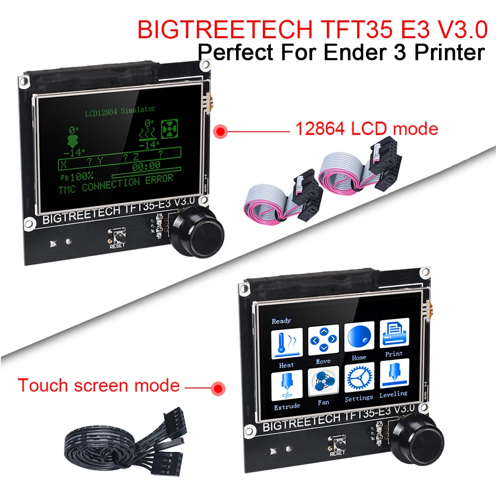 Сенсорный экран BIGTREETECH TFT35 E3 V3.0/12864 ЖК дисплей WIFI запчасти для 3D принтера Ender 3 CR10 SKR