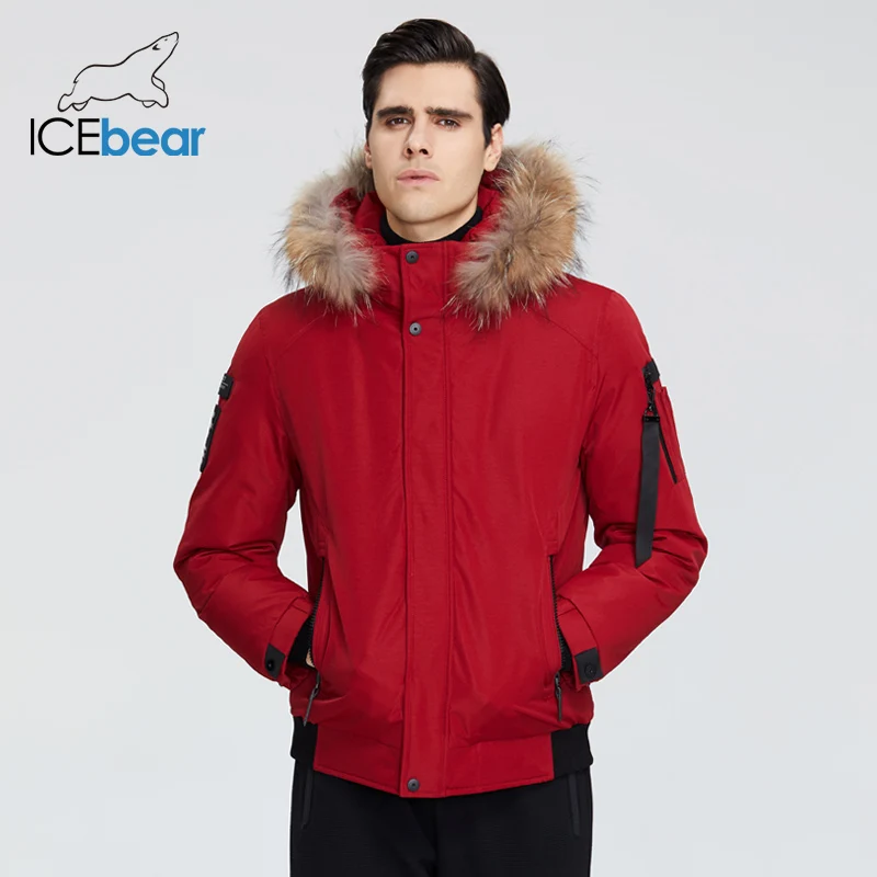 ICEbear 2019 новое зимнее Мужское пальто модная мужская одежда куртка с капюшоном