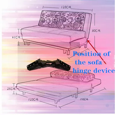 1 набор(2 шт.) Раскладная Кровать Лифт петли 3-х позиционный угол ленивый механизм опора для дивана-мебельная фурнитура шарнирный замок