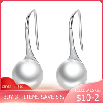 

CodeMonkey Authentic 925 Sterling Silver Dazzling Fine Pearl Earrings for Women Wedding Silver Jewelry E330