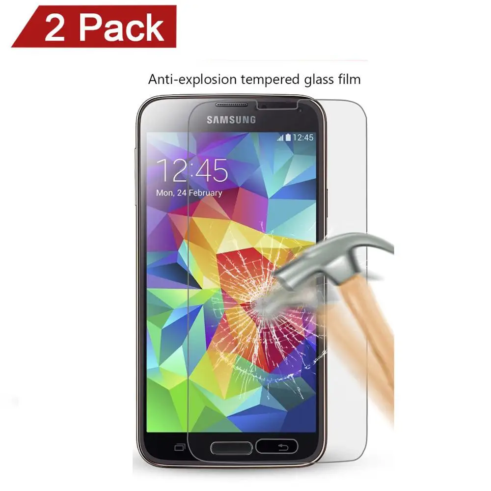 

2pcs Tempered Glass Screen Protector For Galaxy S5 i9600 G900 G900F G900A Film For Samsung Galaxy S5 Neo SM-G903F/DS G903F G900F