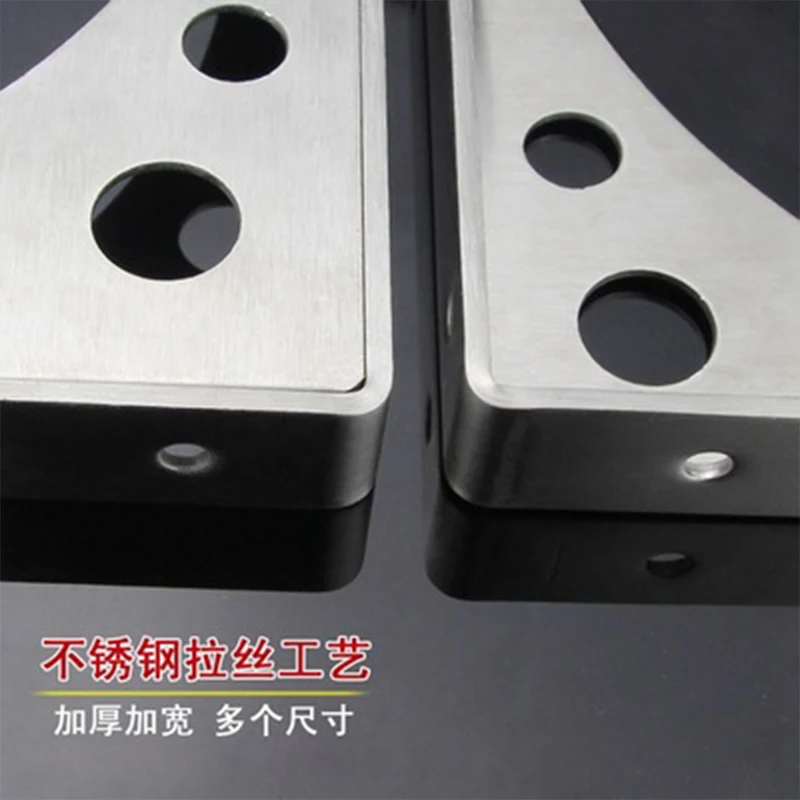 Newest 2Pcs Silver Color Tripod Bracket for Wall Shelf Bookcase Compartment Mounting Bracket Mount fixed support Shelf