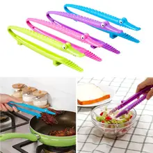 В форме крокодила силиконовые для гриля Зажим для барбекю салат бекон стейк мясо зажим для хлеба щипцы для приготовления пищи антипригарный практичный кухонный гаджет