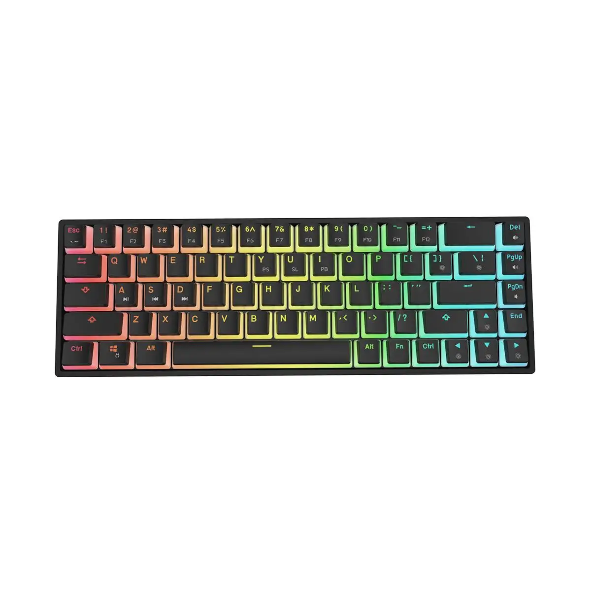 pc keyboard GamaKay MK68 Type-C Wired Mechanical Keyboard Gateron Optical Switch NKRO RGB 68 Keys 65% Hot Swappable Pudding Gaming Keyboards gaming computer keyboard Keyboards